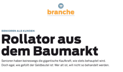 Branche: Senioren als Kunden DOWNLOAD