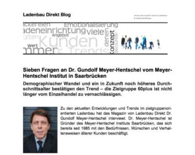 Ladenbau-Direkt: Interview mit Gundolf Meyer-Hentschel